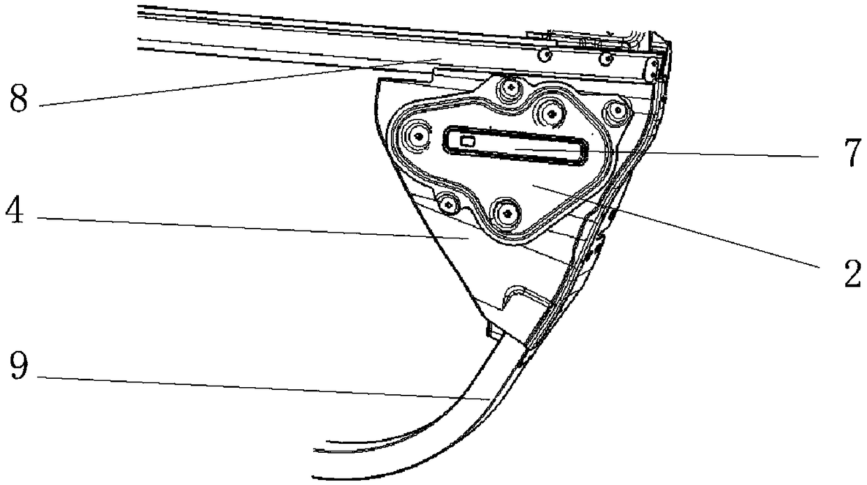 Hidden type external opening handle installation structure