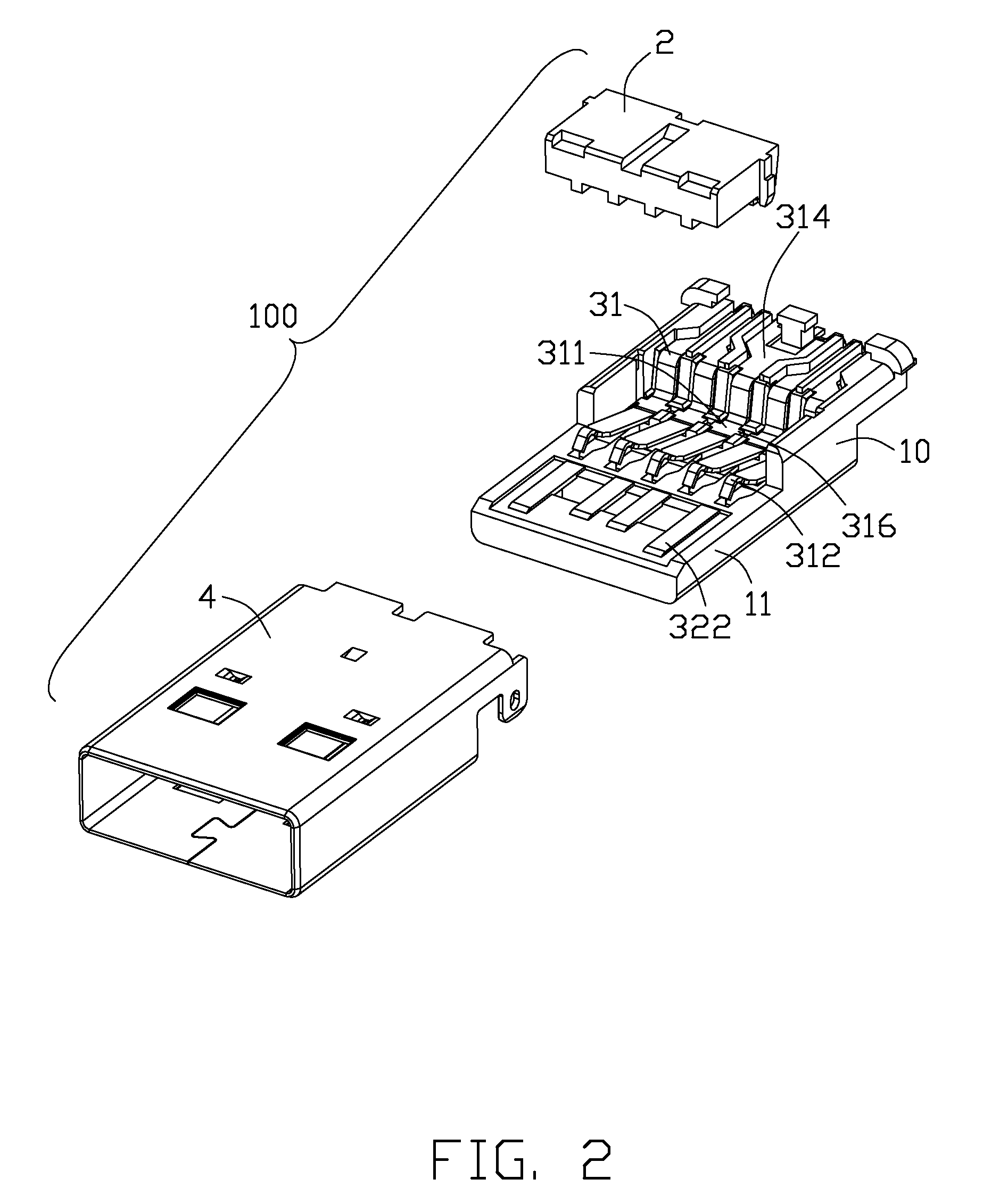 Connector having improved housing to position contacts thereof reliably