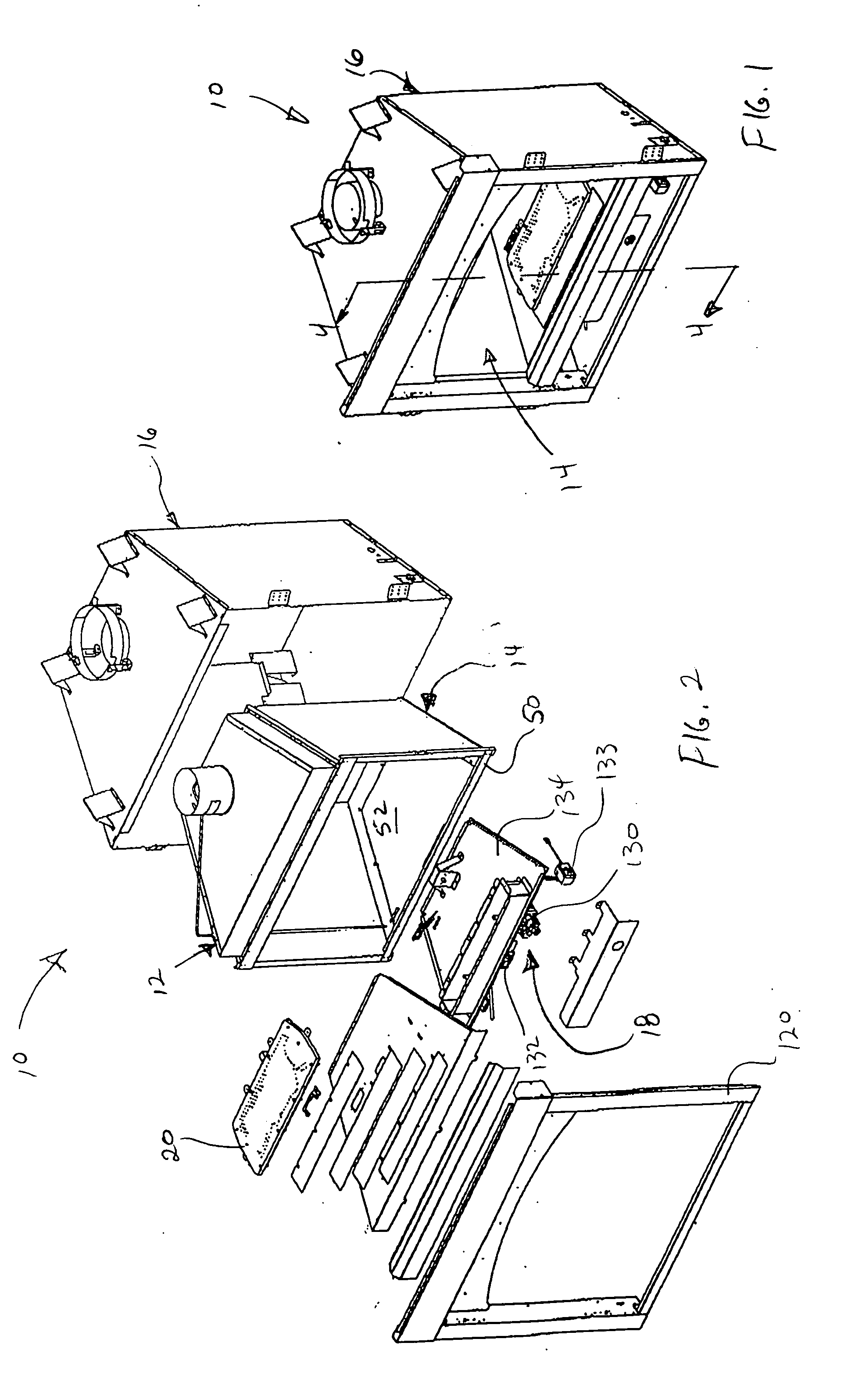 Exhaust system for open front fireplace