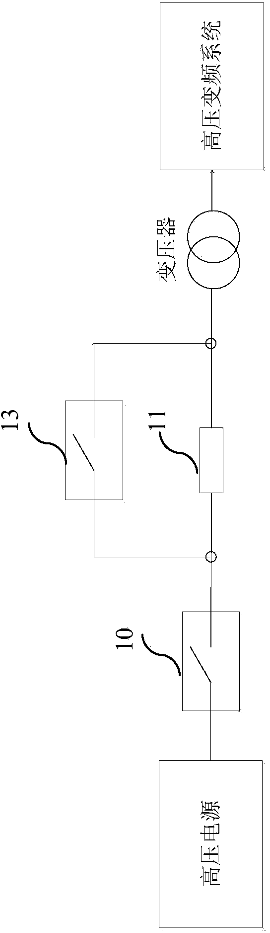 Low-voltage precharging system for high-voltage variable frequency system, and control method of low-voltage precharging system