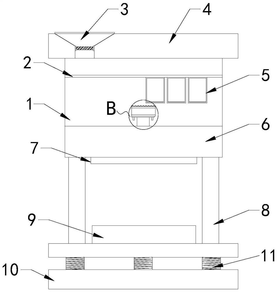 A kind of plastic particle regeneration mould device