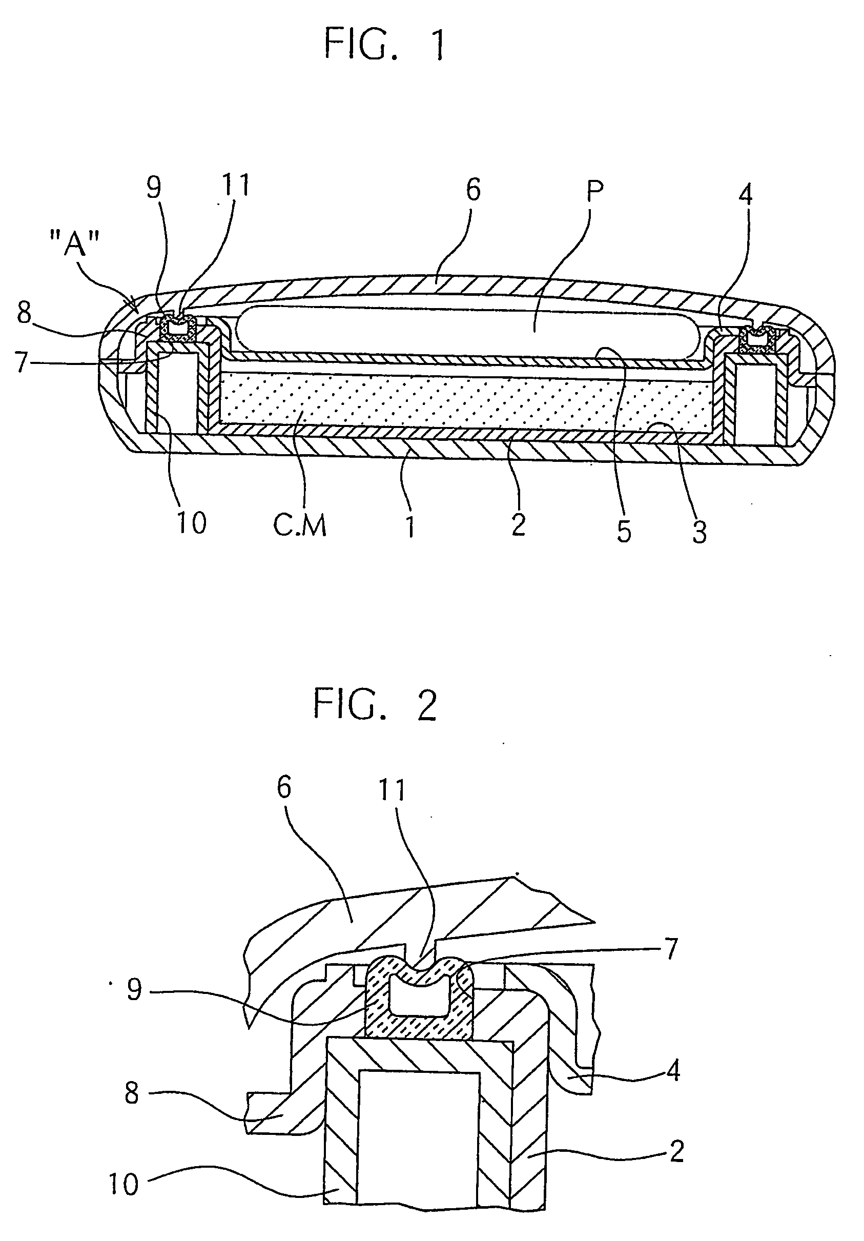 Compact cosmetic case with airtight sealed structure