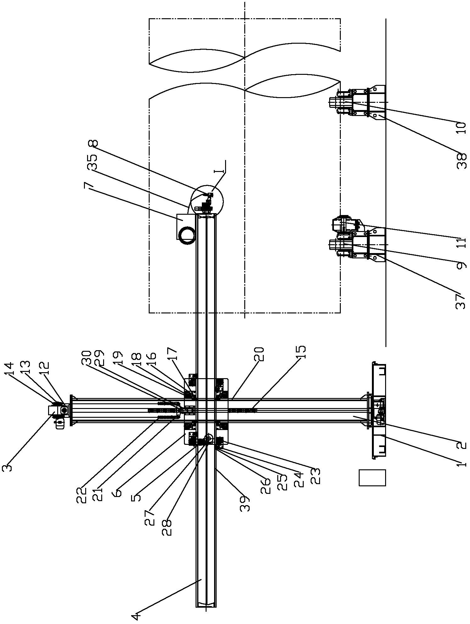 Automatic spraying device of large-size barrel