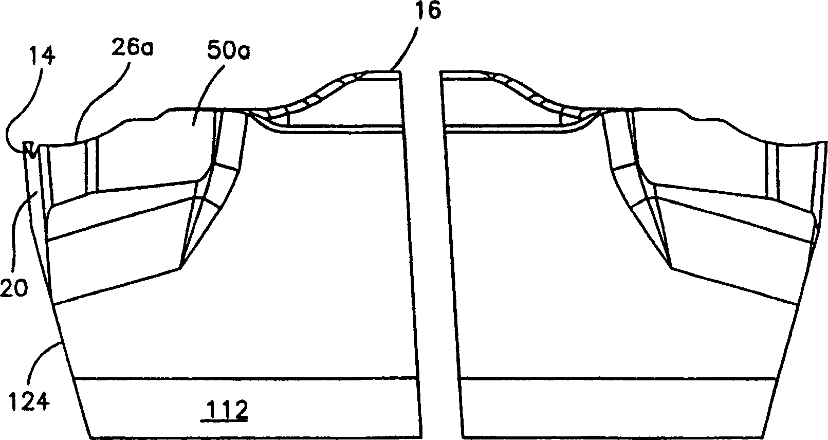 Tool holder and metal cutting insert with chip breaking surfaces