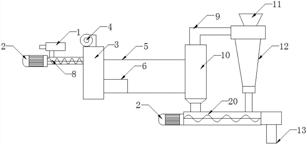 Straw granule drying device