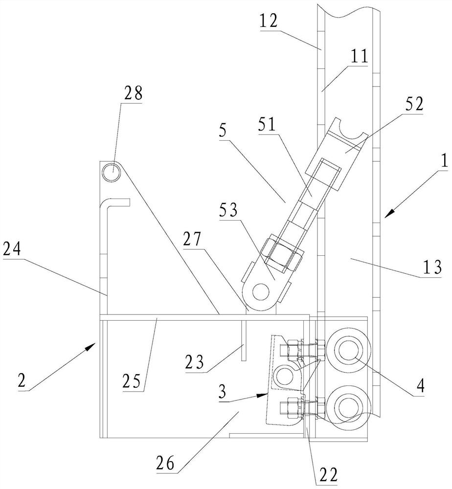 Anti-falling and anti-tilting device of attached lifting protection platform