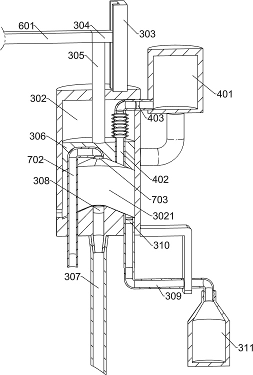 Medicine quality inspection sampling device with pressurizing and discharging functions