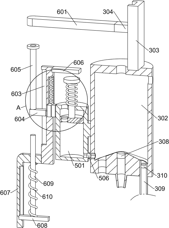 Medicine quality inspection sampling device with pressurizing and discharging functions