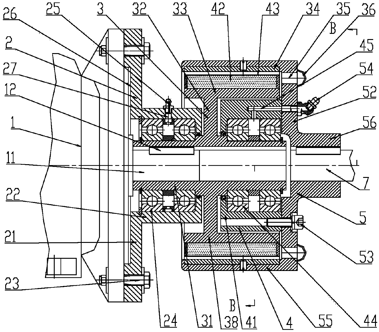 A coaxial sleeve type permanent magnet eddy current coupling with fixed end faces