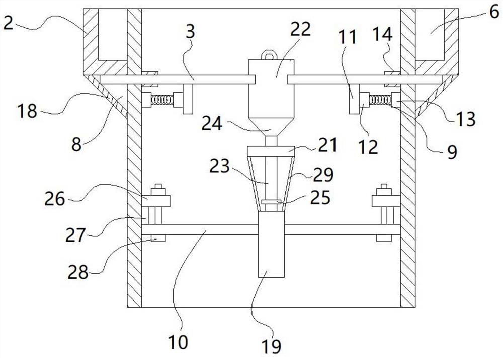 Lowering device for pile foundation reinforcement cage