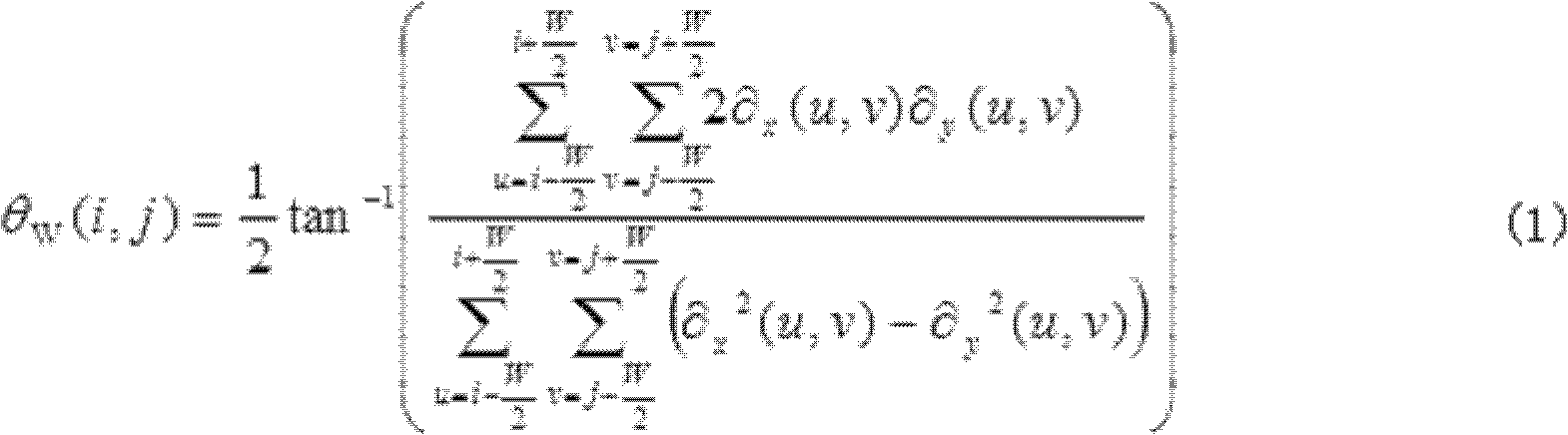 Template size self-adaptable Gabor fingerprint image enhancement method