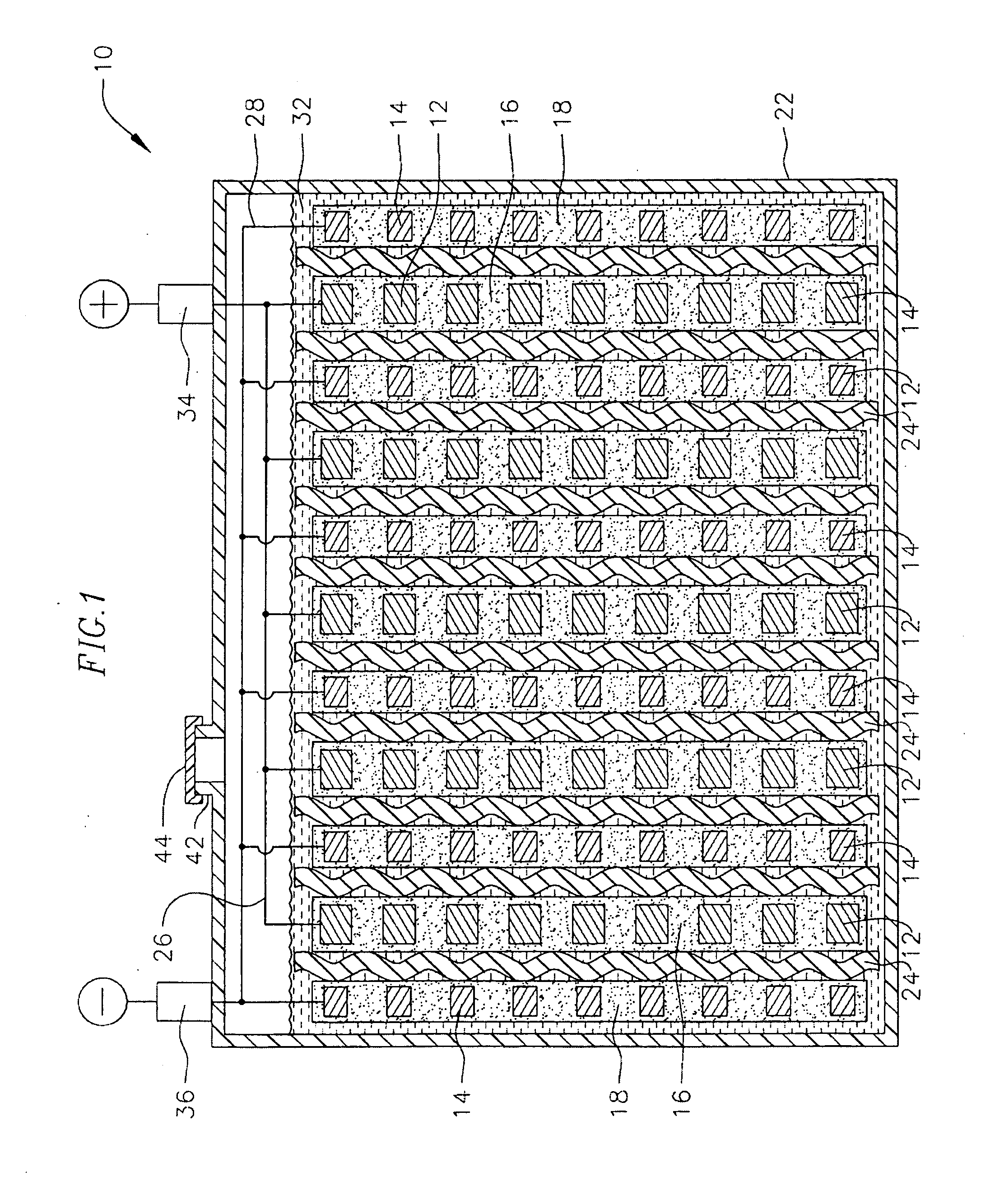 Flooded lead-acid battery and method of making the same