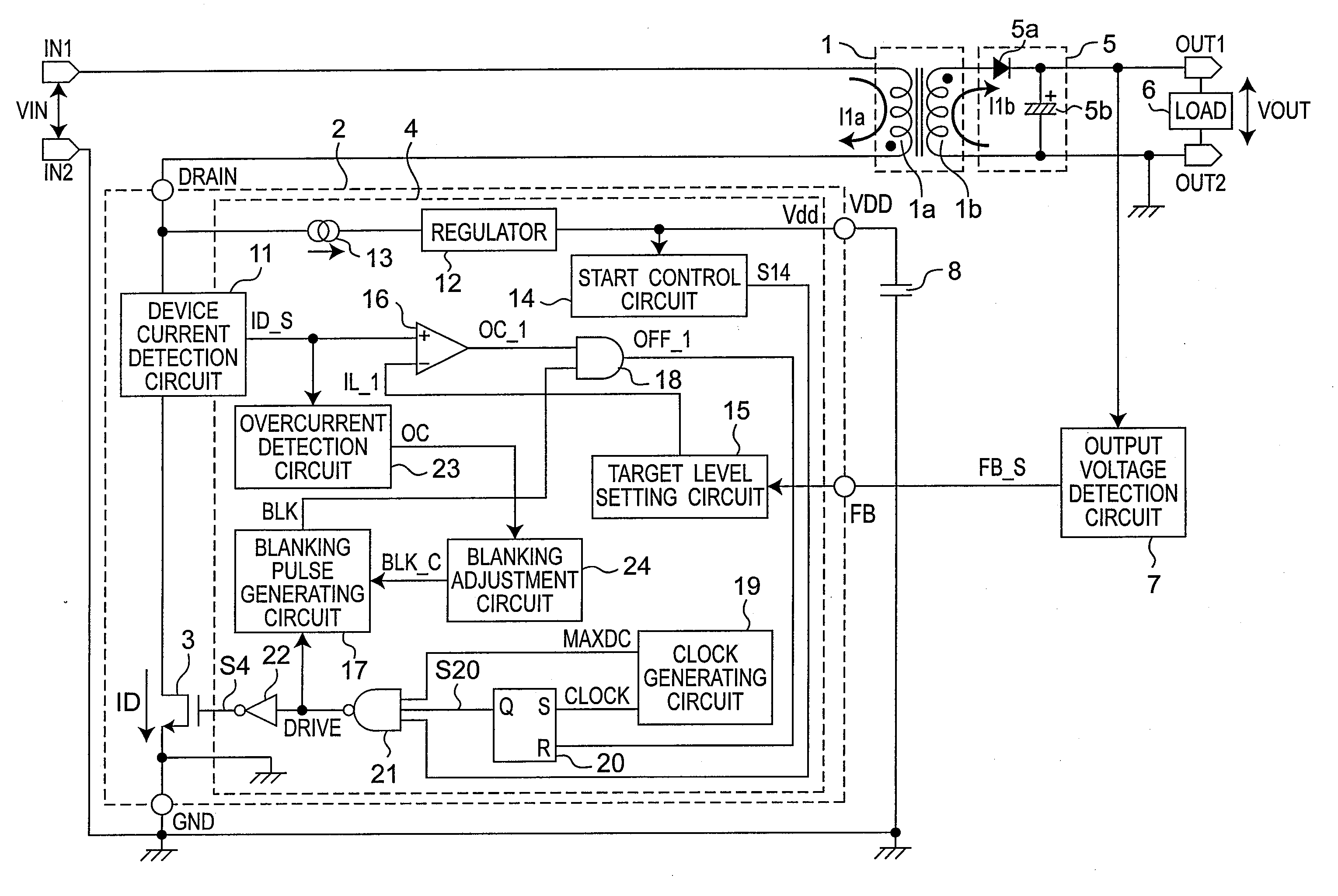 Switching control circuit, semiconductor device and switching power source apparatus