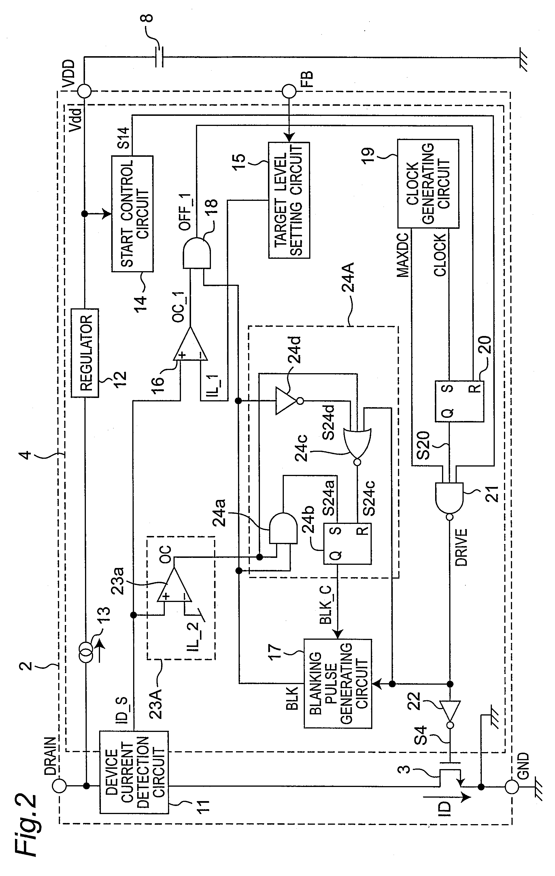 Switching control circuit, semiconductor device and switching power source apparatus