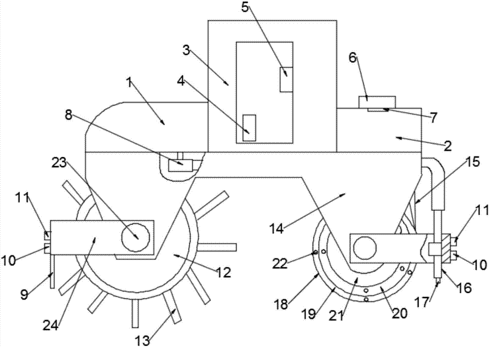 Road roller having water spraying function