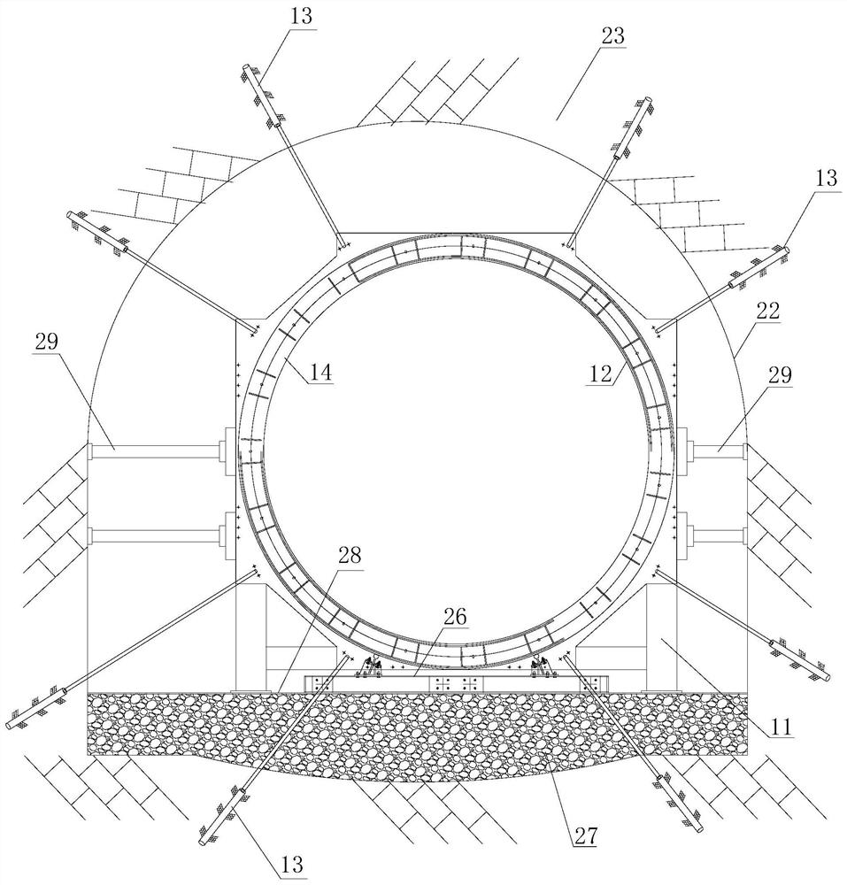 Shield counter force device and shield initial operation method