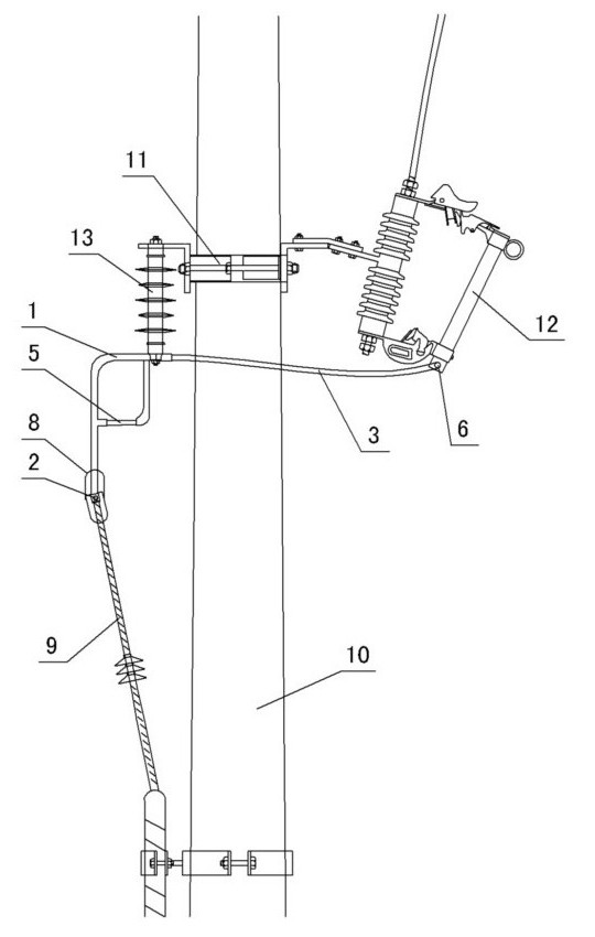 10 KV dropping fuse cable electricity testing ground wire