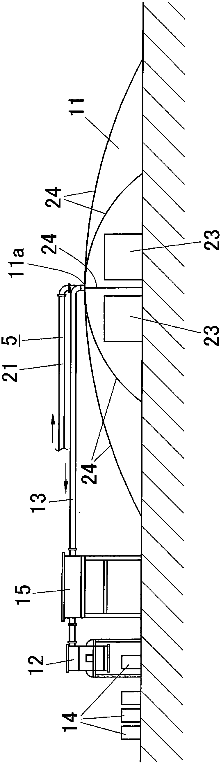 Ground sterilizing device and ground sterilizing method