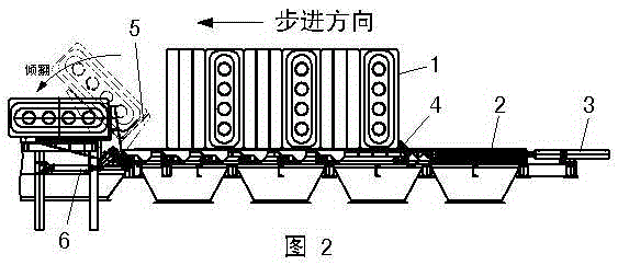 Automatic disassembling method and device for anode carbon blocks