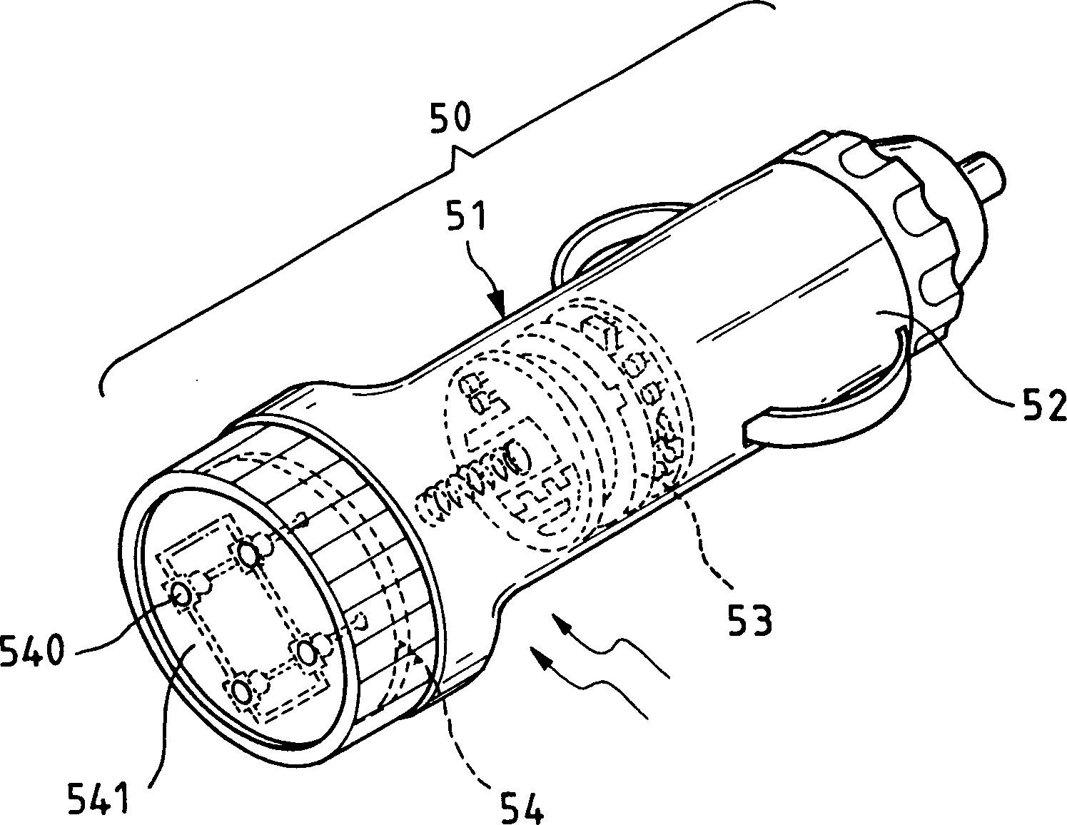 Tyre pressure detecting and warning device