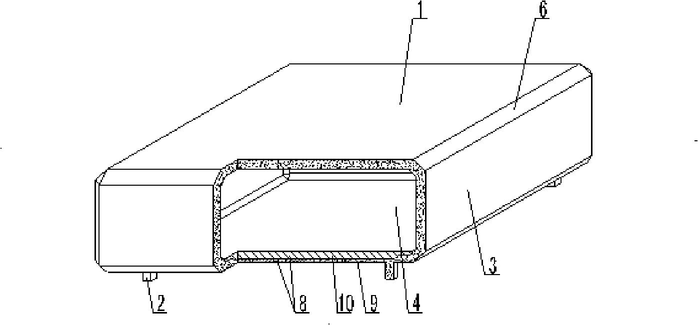 Hollow mold for filling cast-in-situ concrete