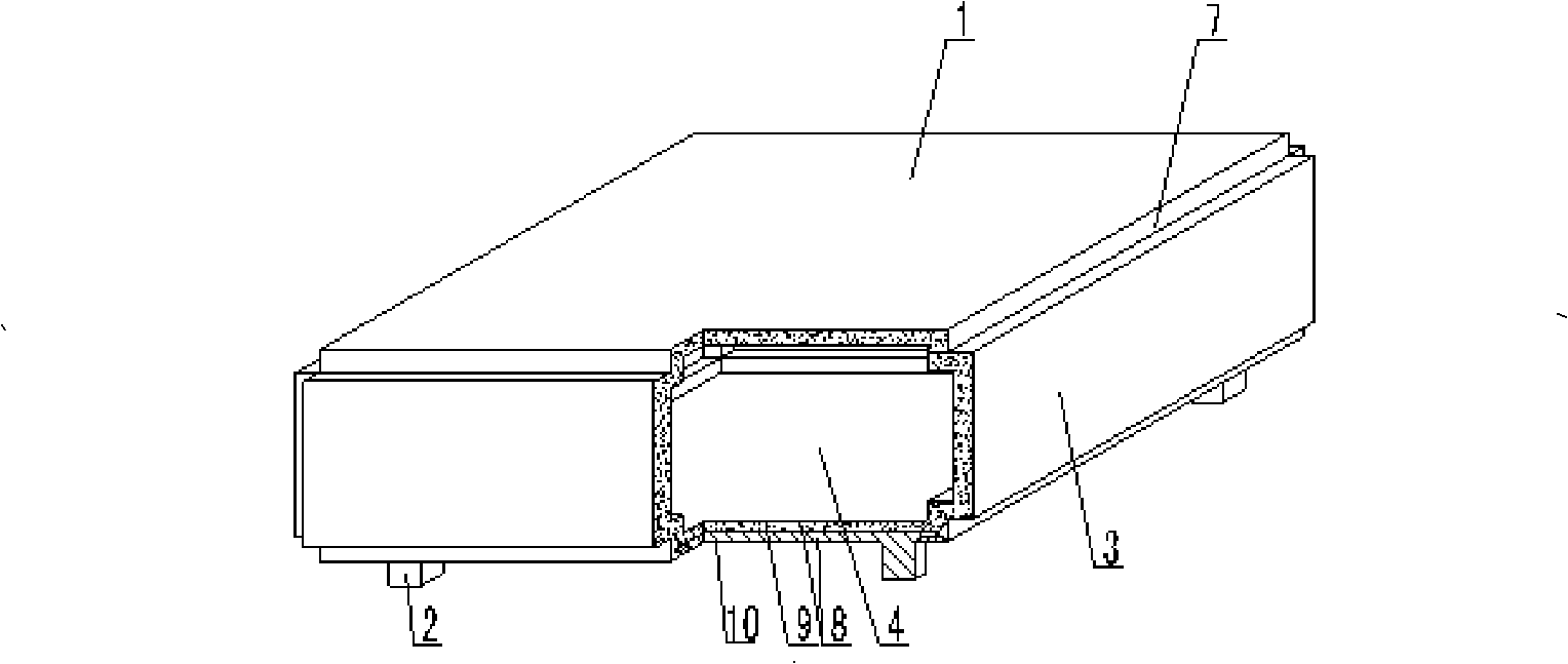 Hollow mold for filling cast-in-situ concrete