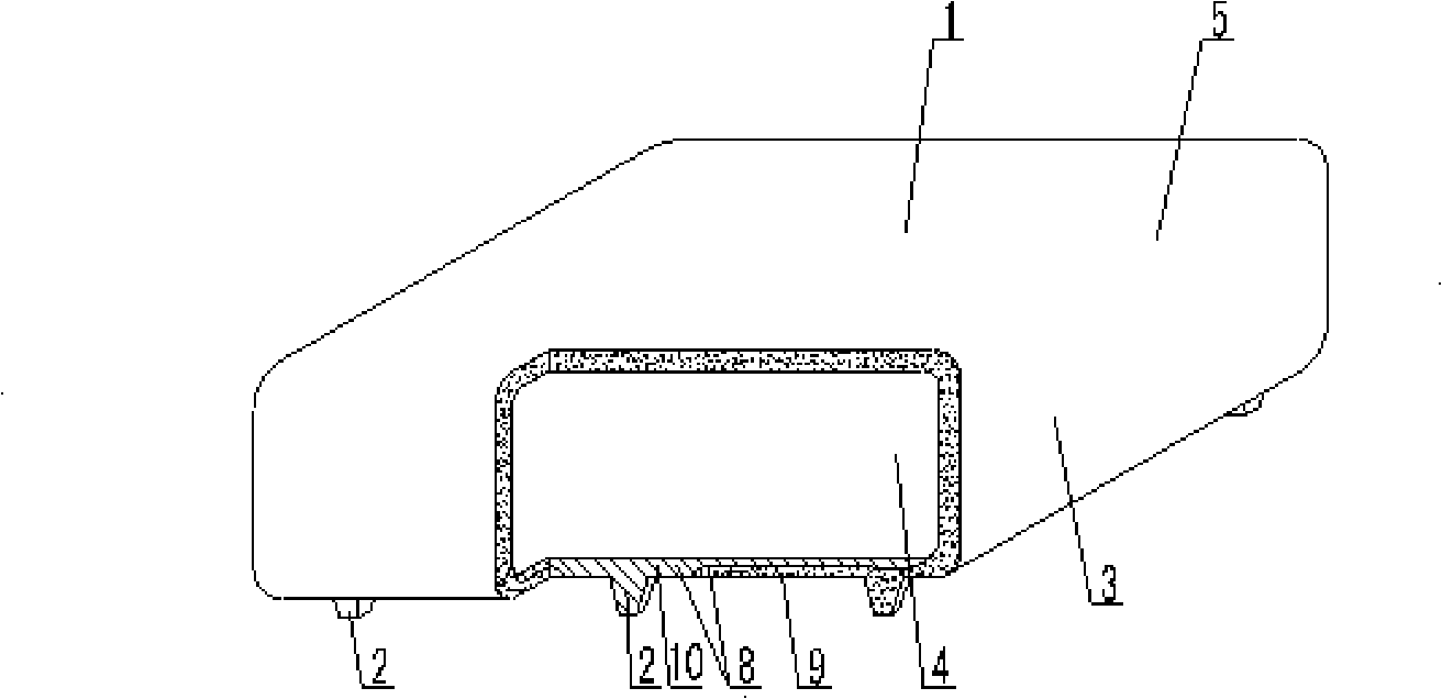 Hollow mold for filling cast-in-situ concrete