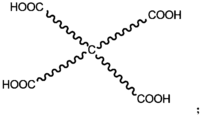 Insoluble infusible metal-modified cross-shaped esterified product and preparation method thereof