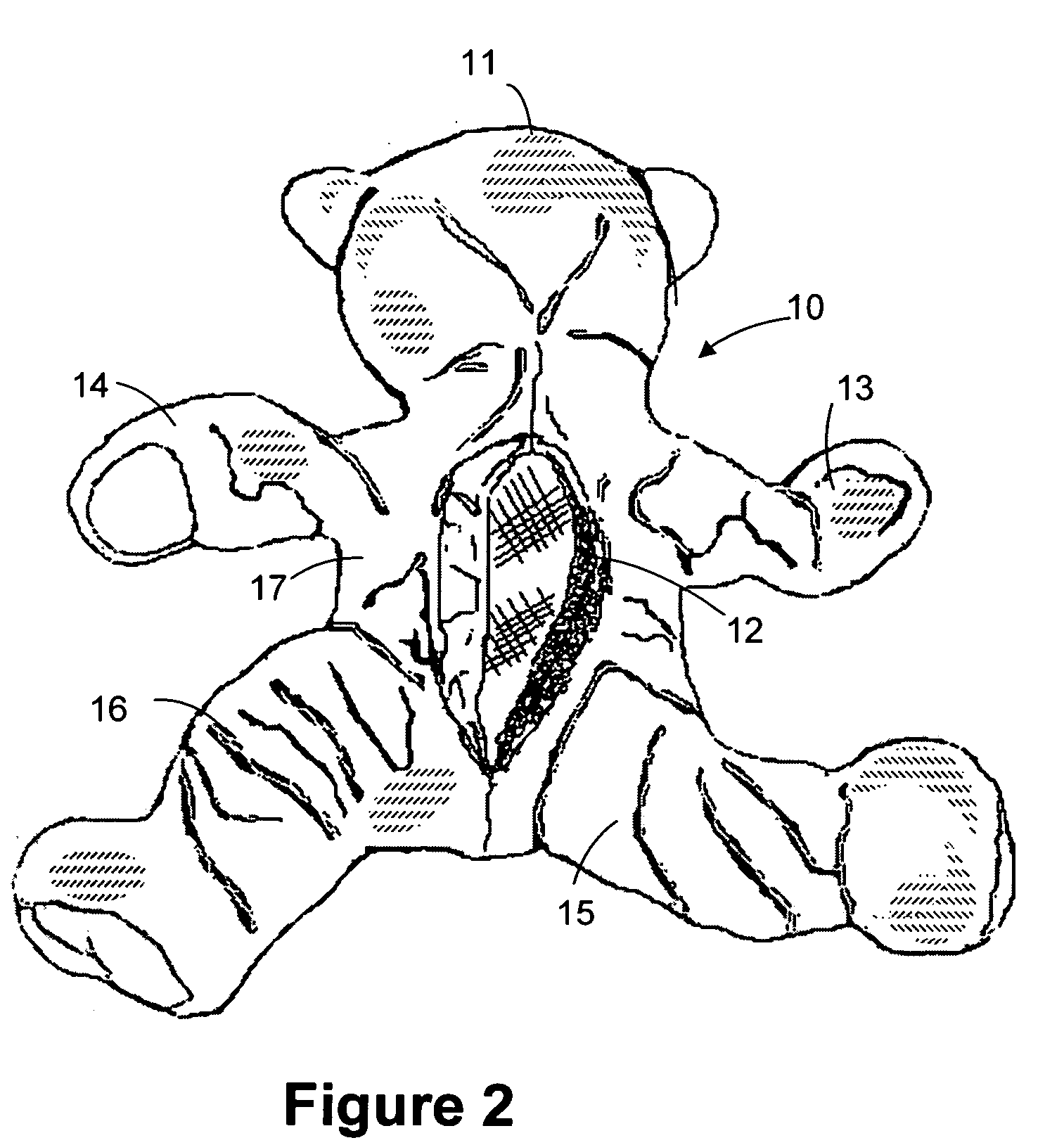 Stuffed toy with removable and replaceable stuffing, and method for use thereof