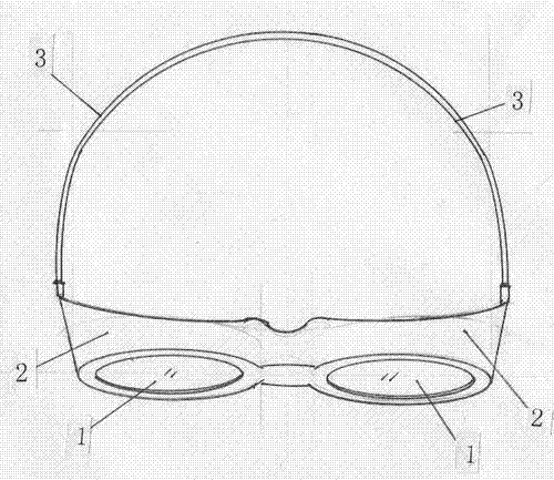 Swimming goggles provided with myopic lenses