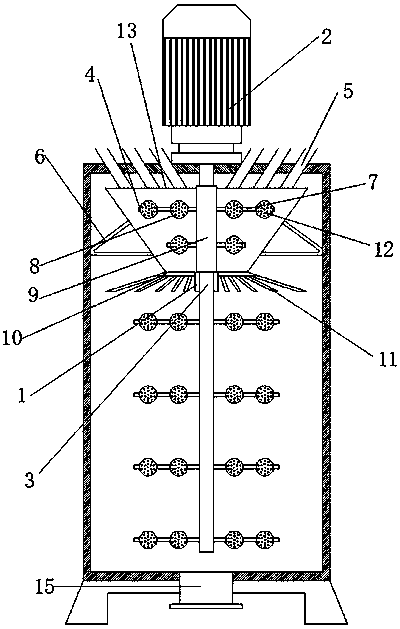 Two-stage-stirring high-speed mixing device for coating production