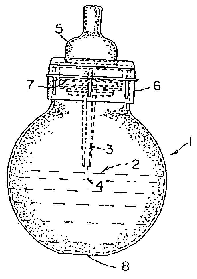 Fully vented nursing bottle with single piece vent tube