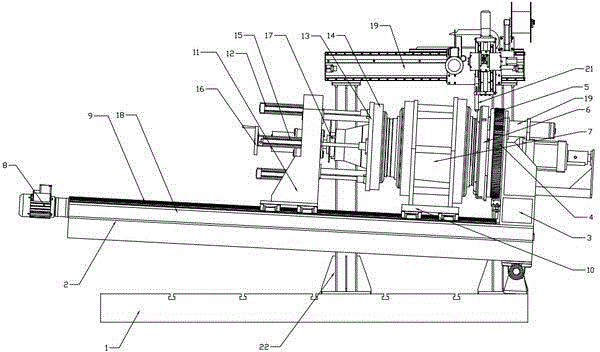 Internal supporting and external hooping non-fixing-and-spot-welding girth welder applicable to one-side welding with back formation