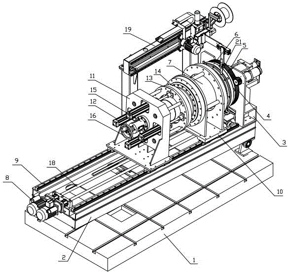 Internal supporting and external hooping non-fixing-and-spot-welding girth welder applicable to one-side welding with back formation