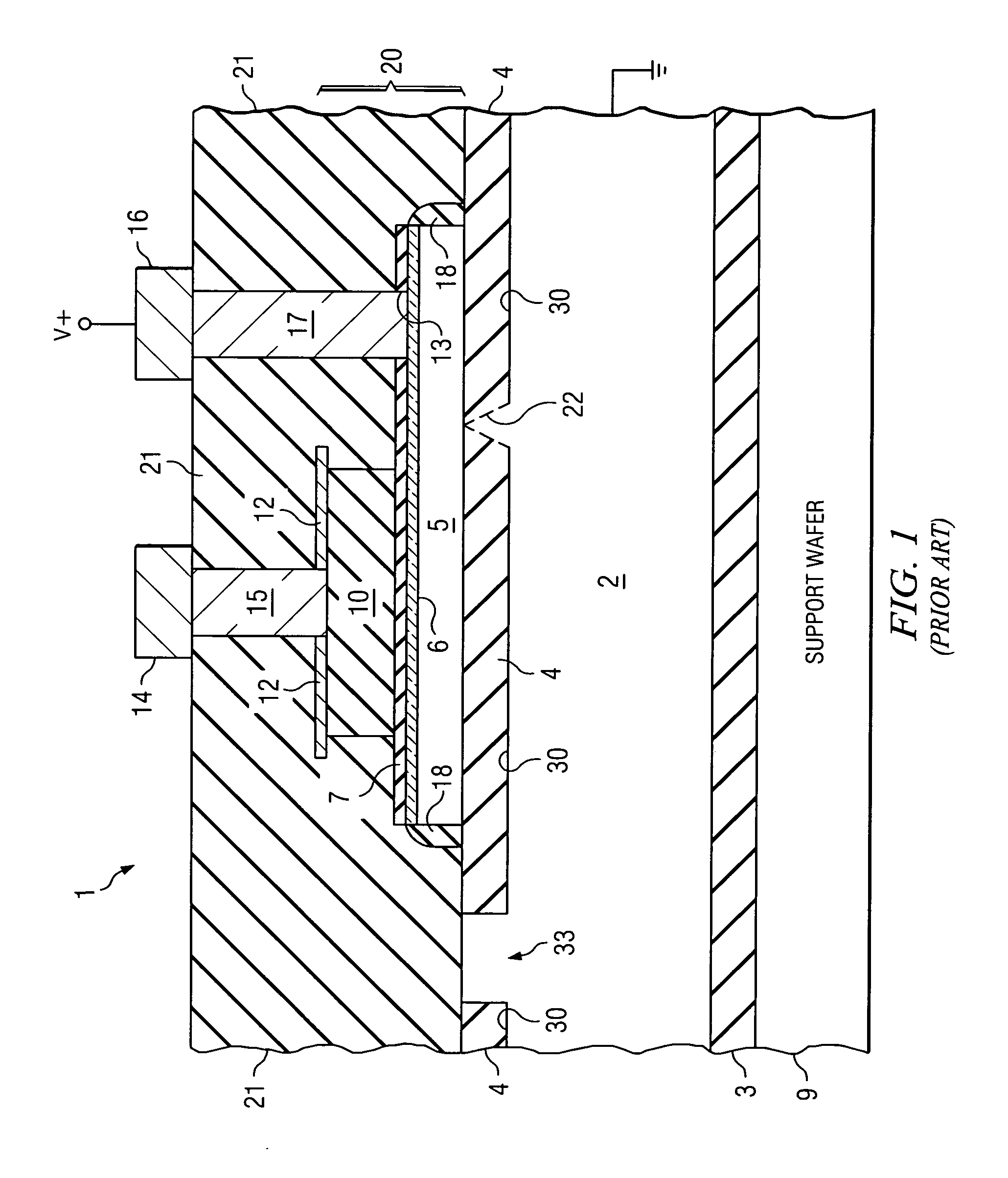 Structure and method for elimination of process-related defects in poly/metal plate capacitors