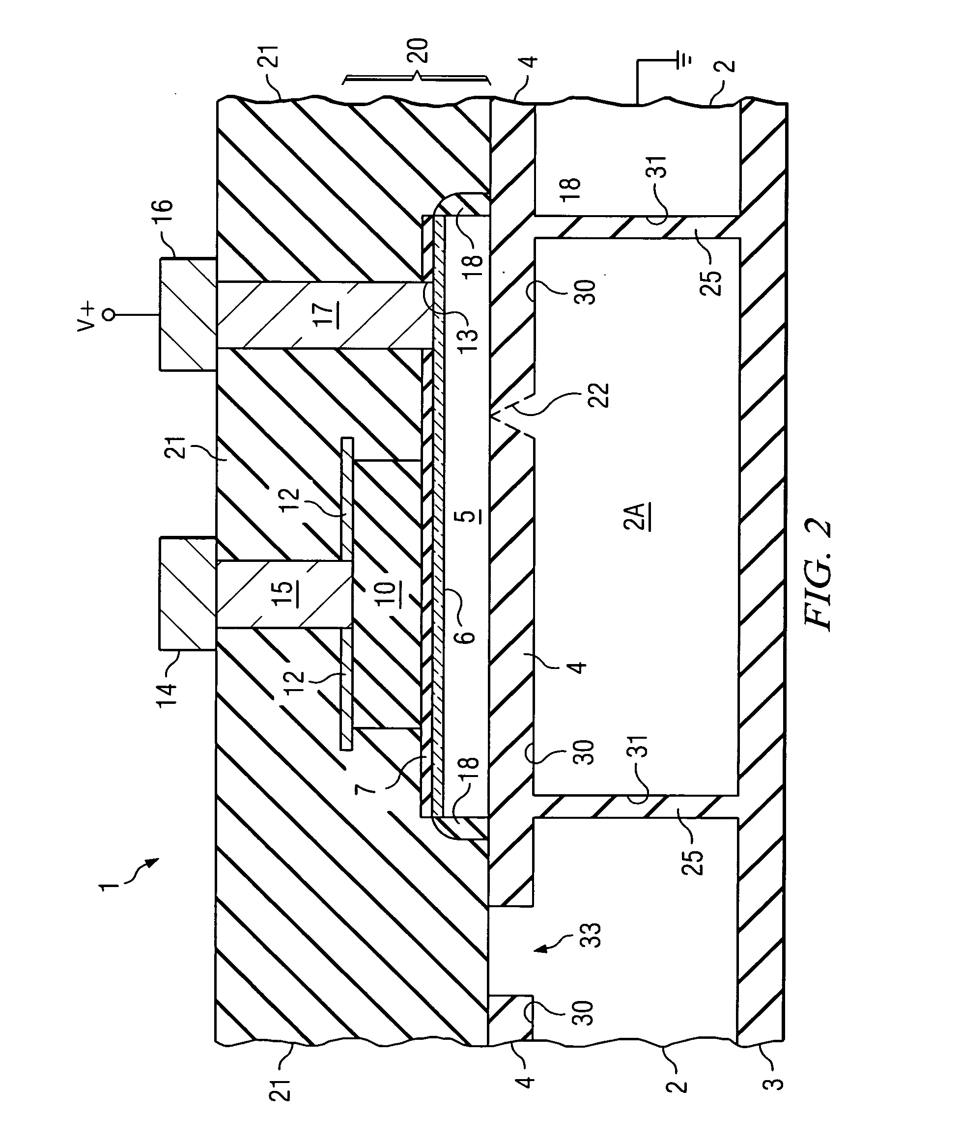 Structure and method for elimination of process-related defects in poly/metal plate capacitors