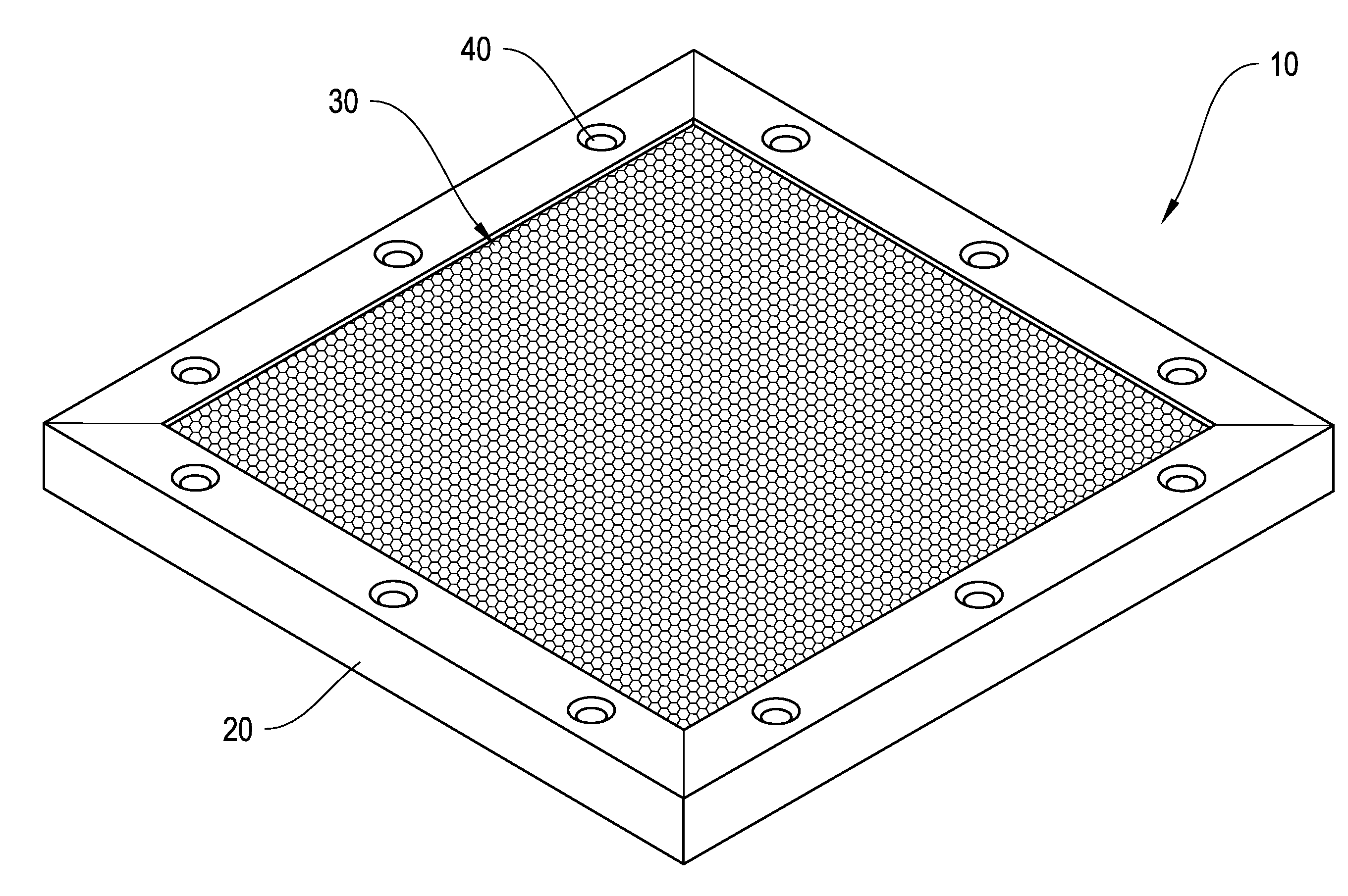 EMI shielding vent panel frame