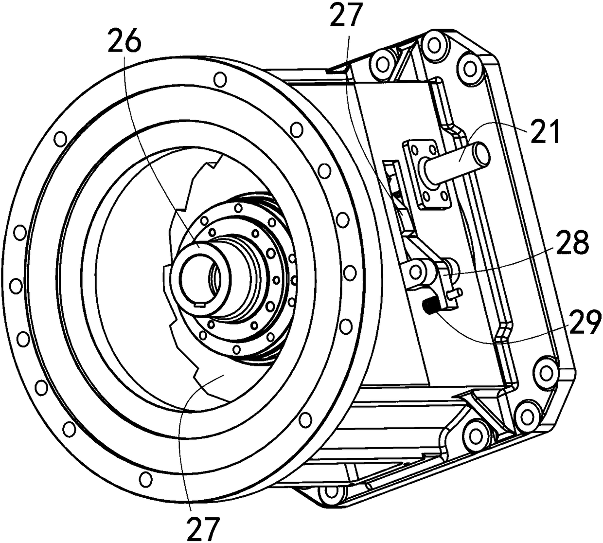 Intermittent self-locking type chain fastening device for scraper machine and chain fastening method