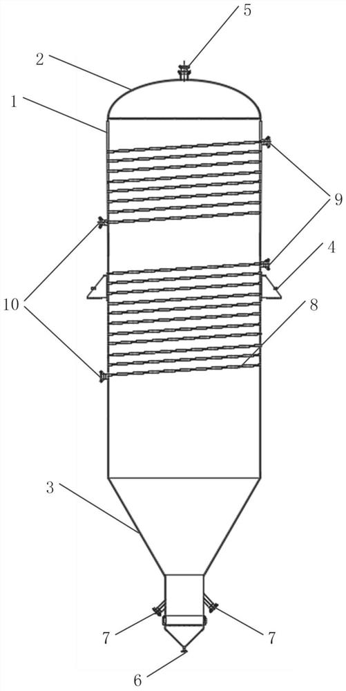 Solid particle heating tank