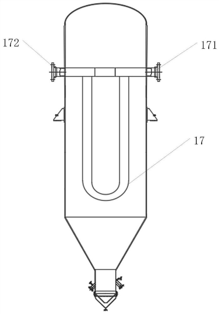 Solid particle heating tank