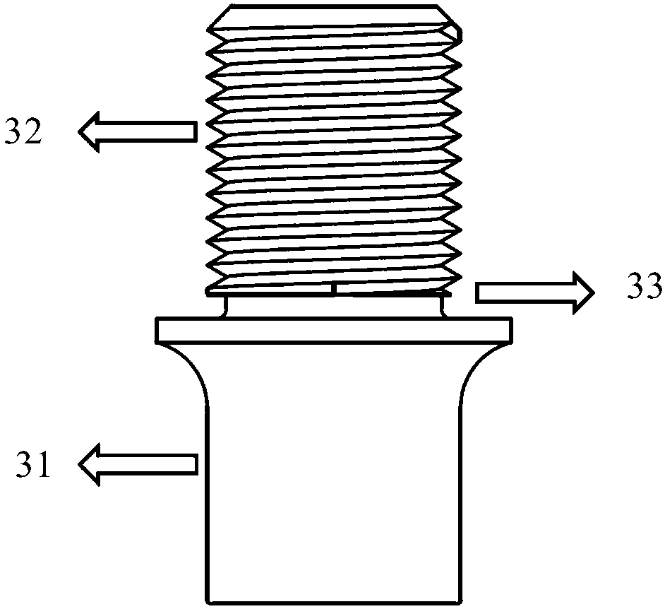 Semi-hollow self-punching riveting screw with fastening thread and self-punching riveting equipment and method