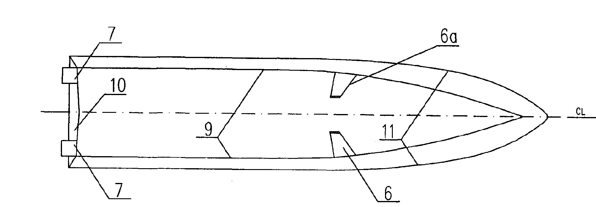 Skimming boat with boat body provided with march-past lifting board device