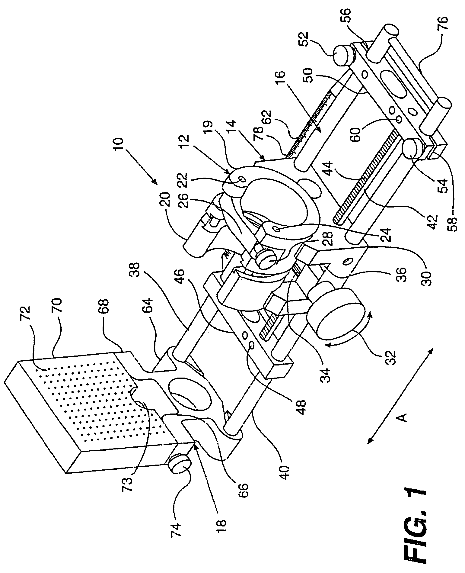 Ultrasound probe support and stepping device