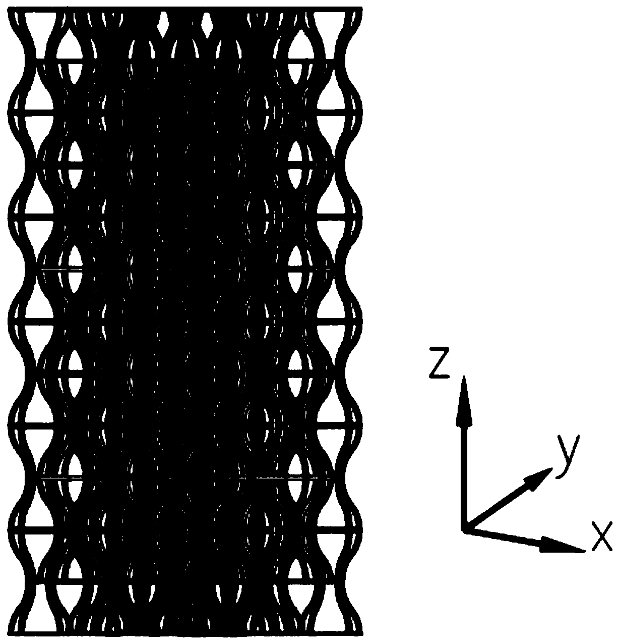 Three-dimensional impact-resisting material with negative poisson ratio characteristic