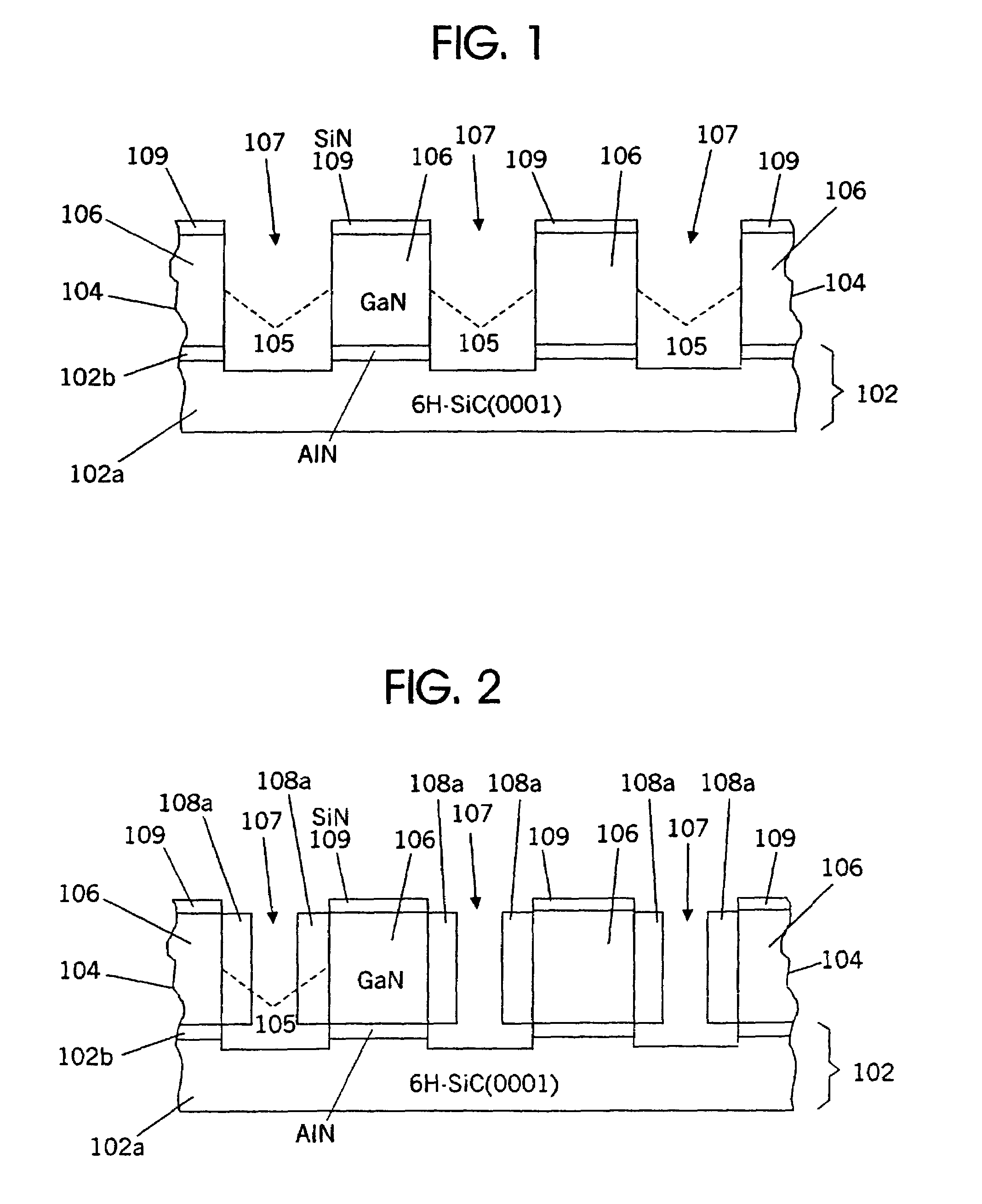 Pendeoepitaxial gallium nitride semiconductor layers on silicon carbide substrates