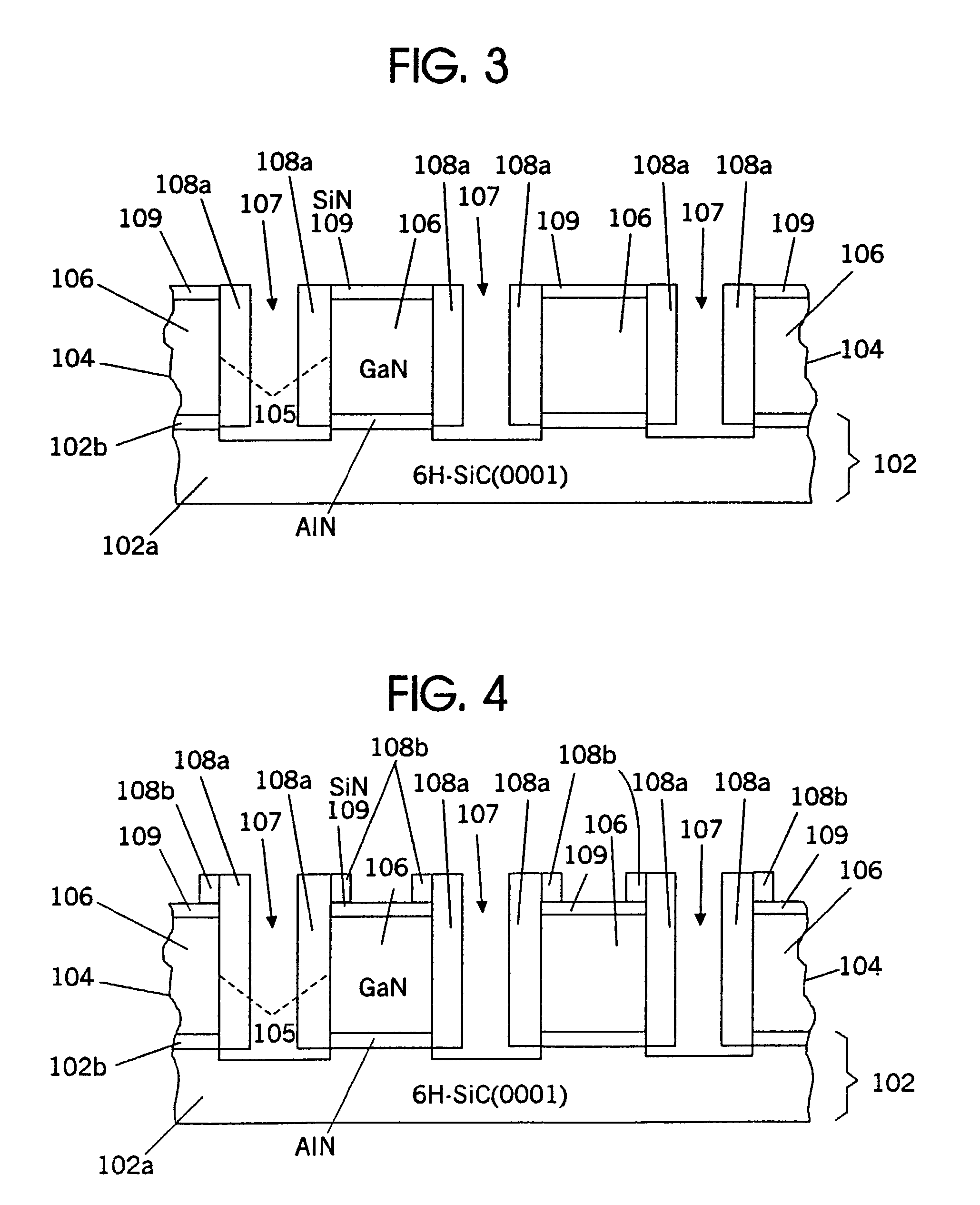 Pendeoepitaxial gallium nitride semiconductor layers on silicon carbide substrates