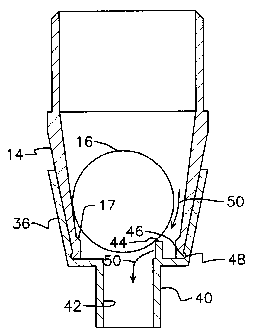 Bottom-emptying device for tapered bailer