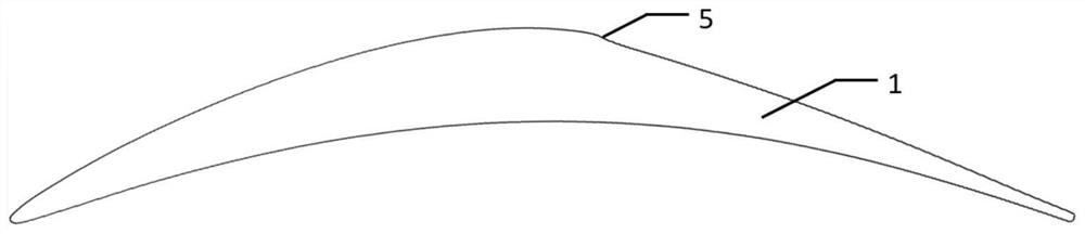 Subsonic velocity vortex blowing type compressor blade