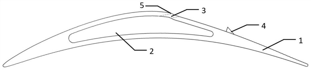 Subsonic velocity vortex blowing type compressor blade