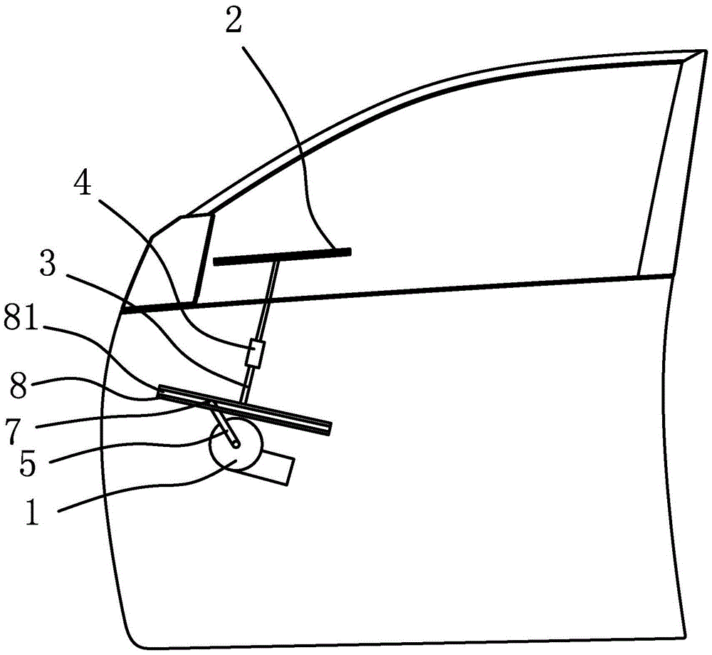 Wiper device for car side window